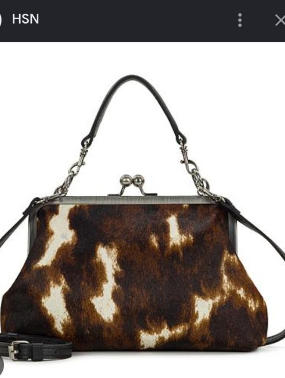 Patricia Nash Cavalino Cowhide Frame Leather Handbag NWT
